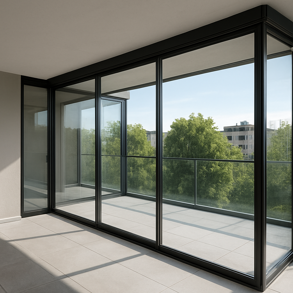 Cerramiento acristalado con diseño contemporáneo